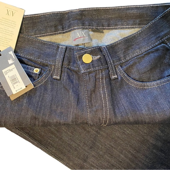 Armani Exchange Bootcut Jeans Stretch Dark Wash Blue Denim USA Size 2 Reg - Picture 3 of 3